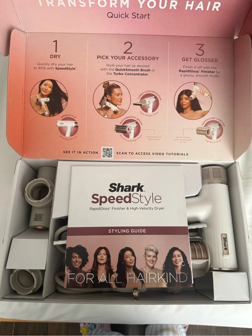 Shark SpeedStyle Wet-to-Dry Hair Dryer Styler in Rose Gold